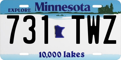MN license plate 731TWZ