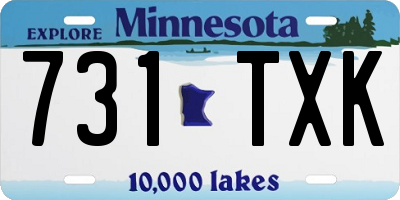 MN license plate 731TXK