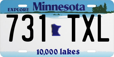 MN license plate 731TXL