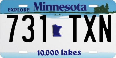 MN license plate 731TXN