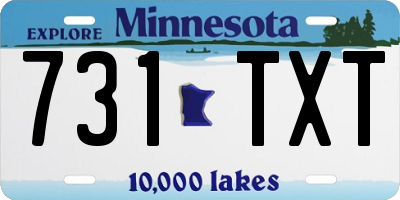 MN license plate 731TXT