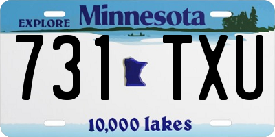 MN license plate 731TXU
