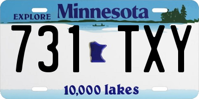 MN license plate 731TXY