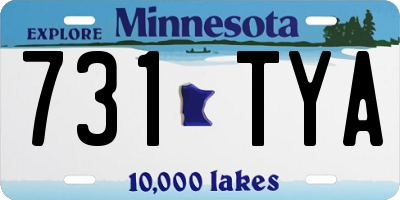 MN license plate 731TYA
