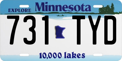 MN license plate 731TYD