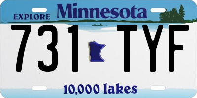 MN license plate 731TYF