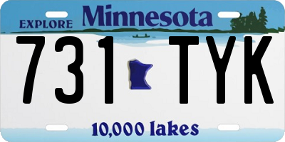 MN license plate 731TYK