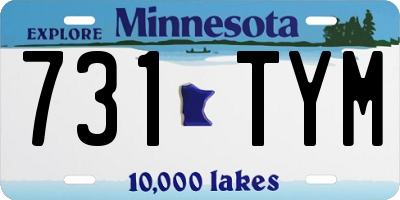 MN license plate 731TYM