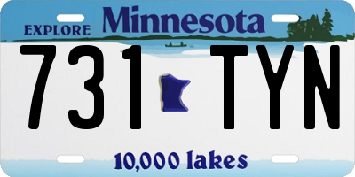 MN license plate 731TYN