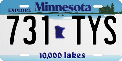 MN license plate 731TYS