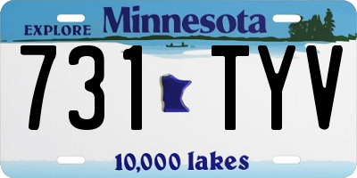 MN license plate 731TYV