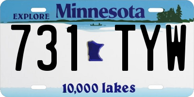 MN license plate 731TYW