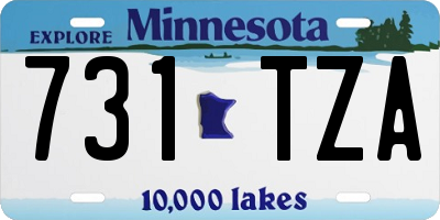 MN license plate 731TZA