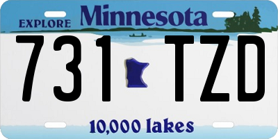 MN license plate 731TZD