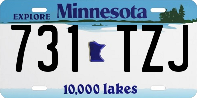 MN license plate 731TZJ