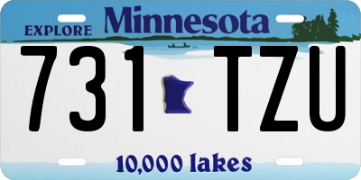 MN license plate 731TZU