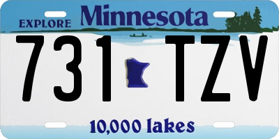 MN license plate 731TZV