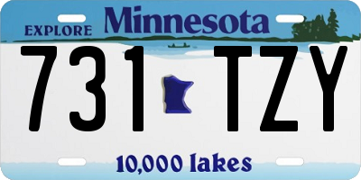 MN license plate 731TZY