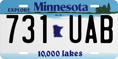 MN license plate 731UAB