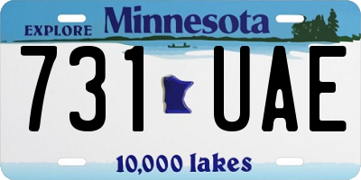 MN license plate 731UAE