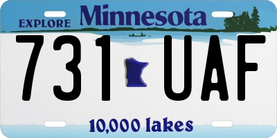 MN license plate 731UAF