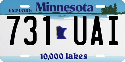 MN license plate 731UAI