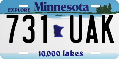 MN license plate 731UAK