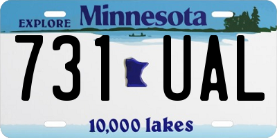 MN license plate 731UAL