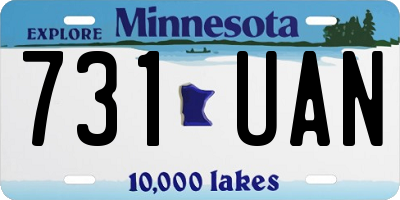 MN license plate 731UAN
