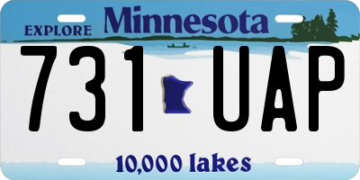 MN license plate 731UAP