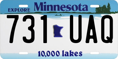 MN license plate 731UAQ