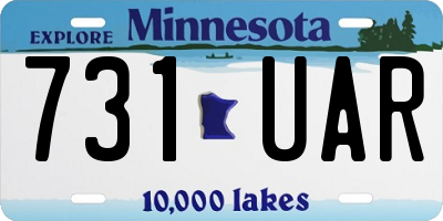 MN license plate 731UAR