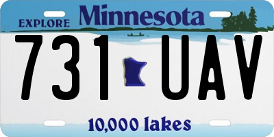 MN license plate 731UAV
