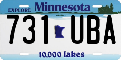 MN license plate 731UBA