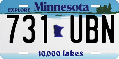 MN license plate 731UBN