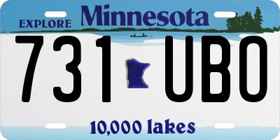 MN license plate 731UBO