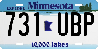 MN license plate 731UBP