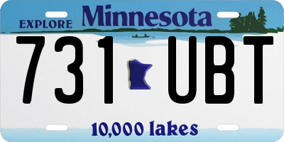 MN license plate 731UBT