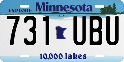 MN license plate 731UBU