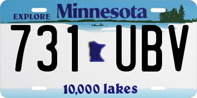 MN license plate 731UBV