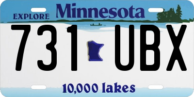 MN license plate 731UBX