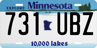 MN license plate 731UBZ