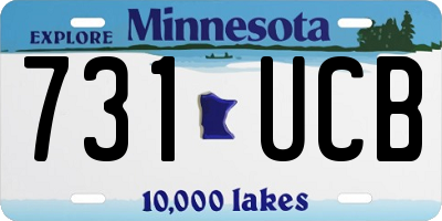 MN license plate 731UCB