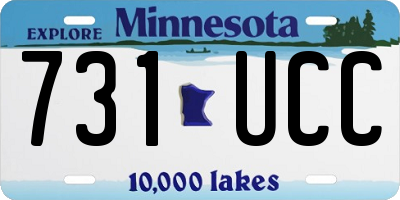 MN license plate 731UCC