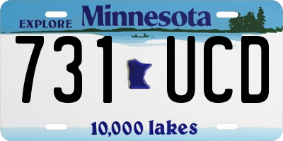 MN license plate 731UCD