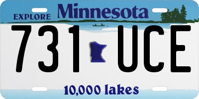 MN license plate 731UCE