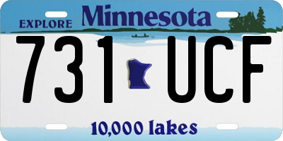 MN license plate 731UCF