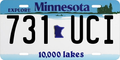 MN license plate 731UCI