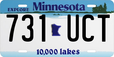 MN license plate 731UCT