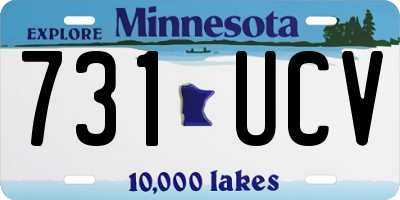 MN license plate 731UCV